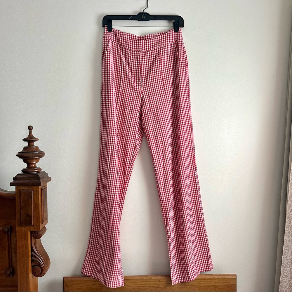 The Frolic • Straight Leg Pants‎ in Red Gingham